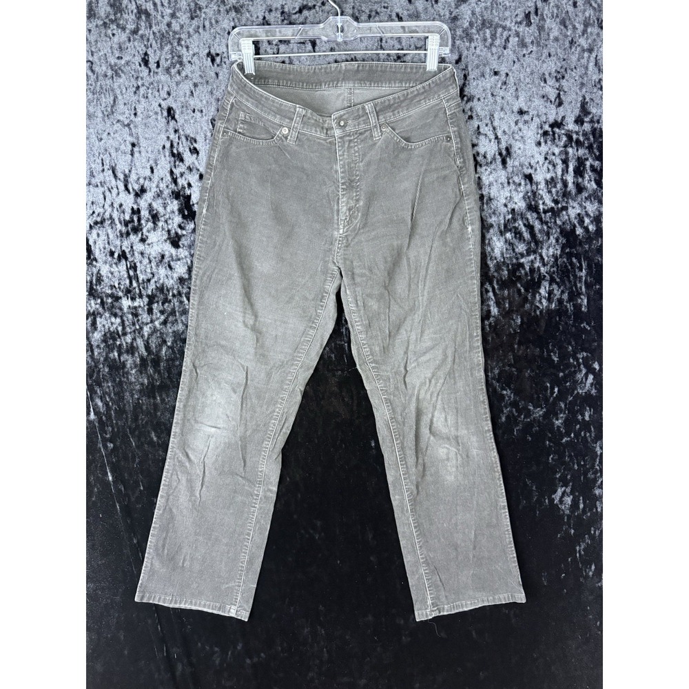 UNIQLO Corduroy Pants Women's 27x33 Black Casual Straight Leg Trousers Preppy
